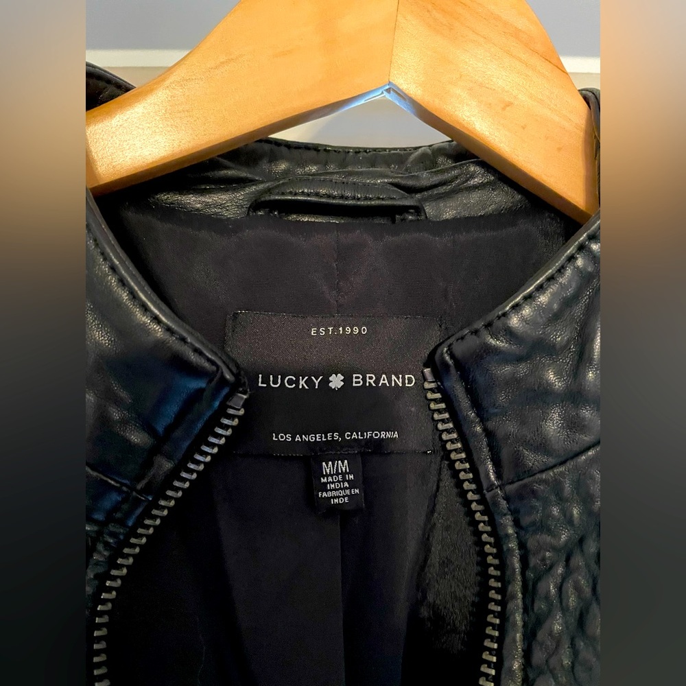 Black leather jacket